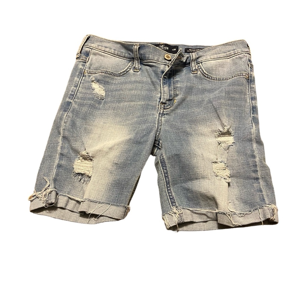 Hollister size 7 juniors Bermuda ripped shirts, 28in waist